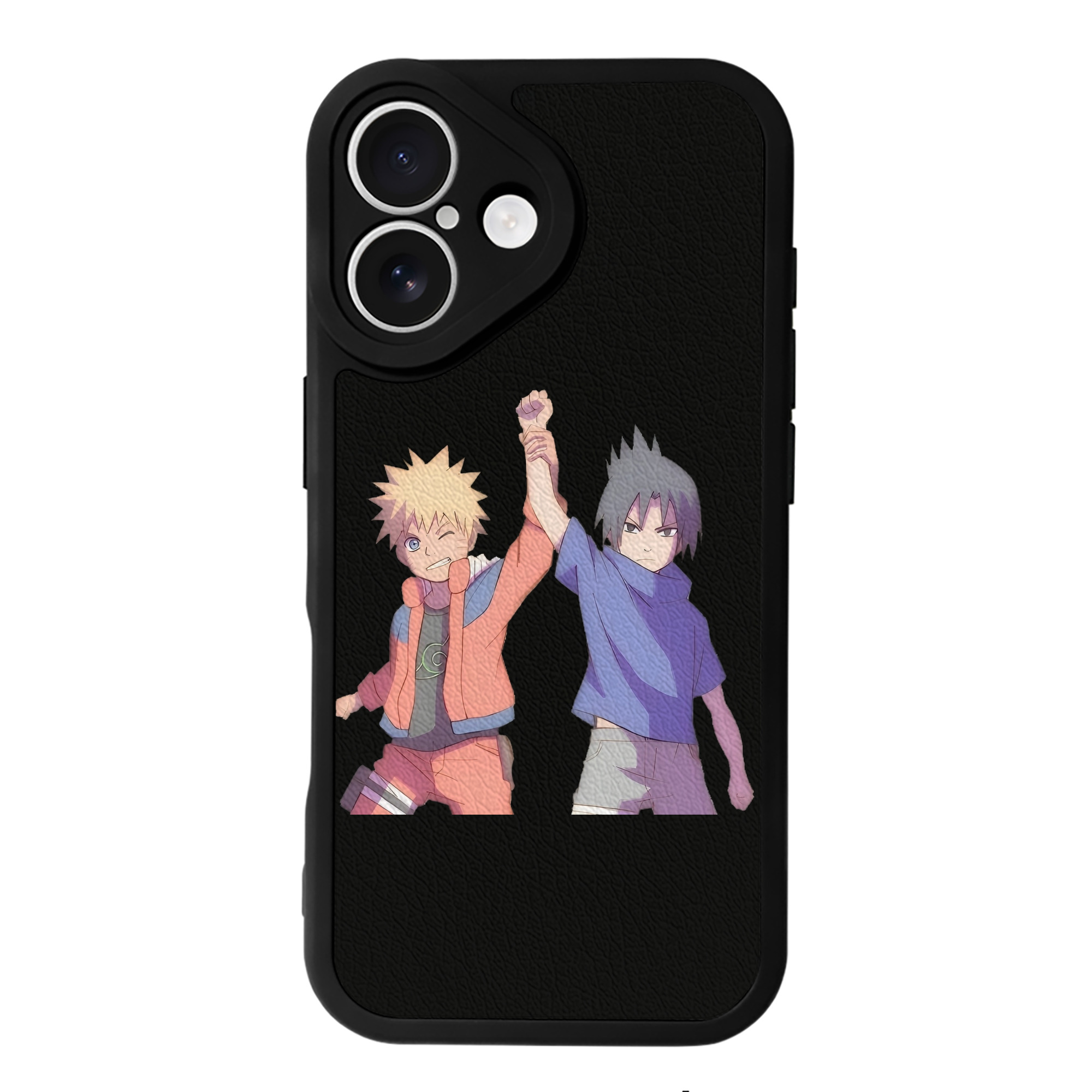 （画像用） NARUTO -ナルト- うちは サスケ Uchiha Sasuke 【iPhone 16シリーズ対応】シリコンスマホケース（レザー調） 材質：シリコン